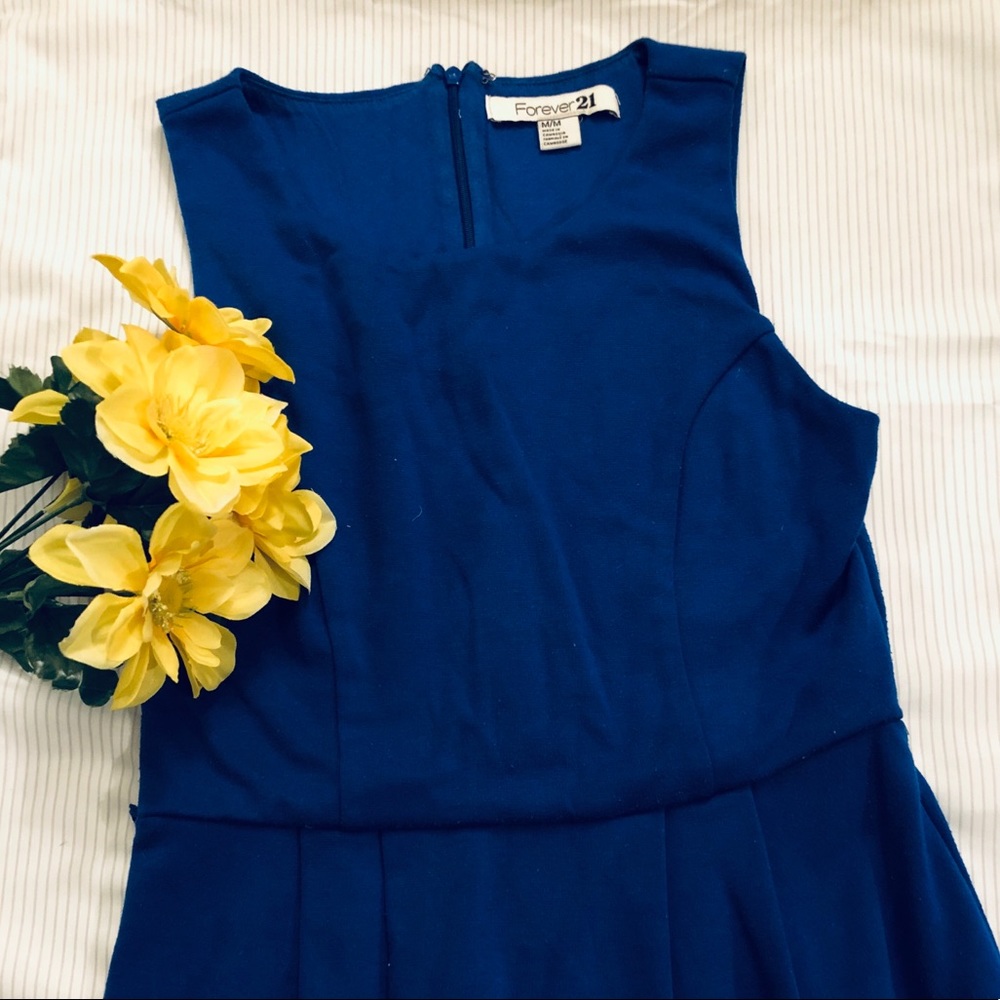 Elegant Royal Blue Sleeveless Dress